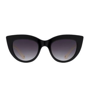 Carolina Lemke 'Sarah' Oversized Black & White Cat Eye Sunglasses - New in Box